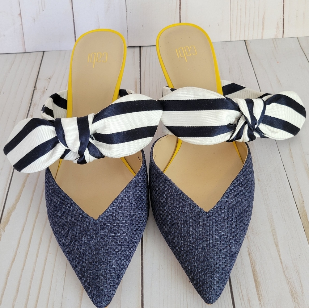Cabi womens shoes bow kitten heels sz 8